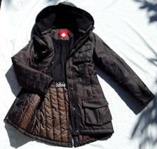 Wellensteyn Schneezauber Mantel Parka XS braun Fell warm wie neu Kapuze