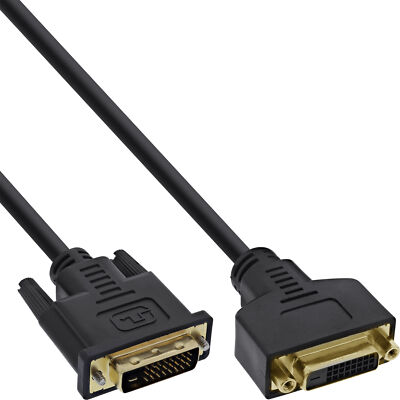 InLine  DVI-D Verlängerung Premium, digital 24+1 Stecker / Buchse, Dual Link, 3m