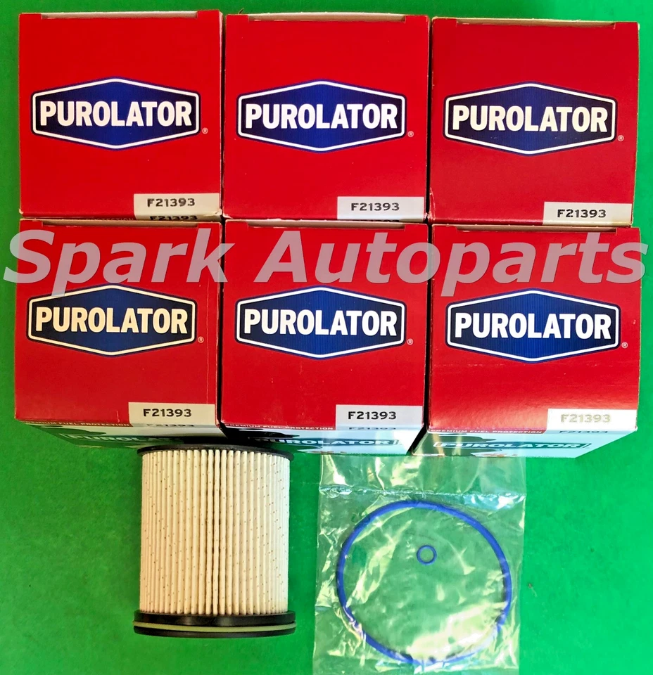 Estuche de 6 filtros de combustible PUROLATOR F21393 para CHEVROLET, GMC 23304096, 23304095 Foto 2 de 4