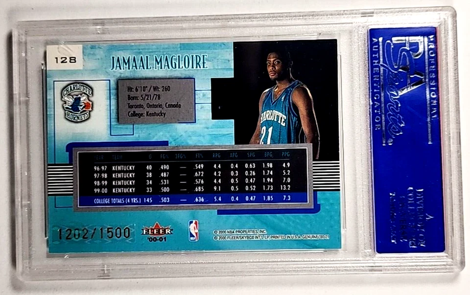 Fleer Genuine Upside 128 Jamaal Magloire 2000/1500 Rookie PSA 8 *Solo 1 superior* Foto 2 de 3