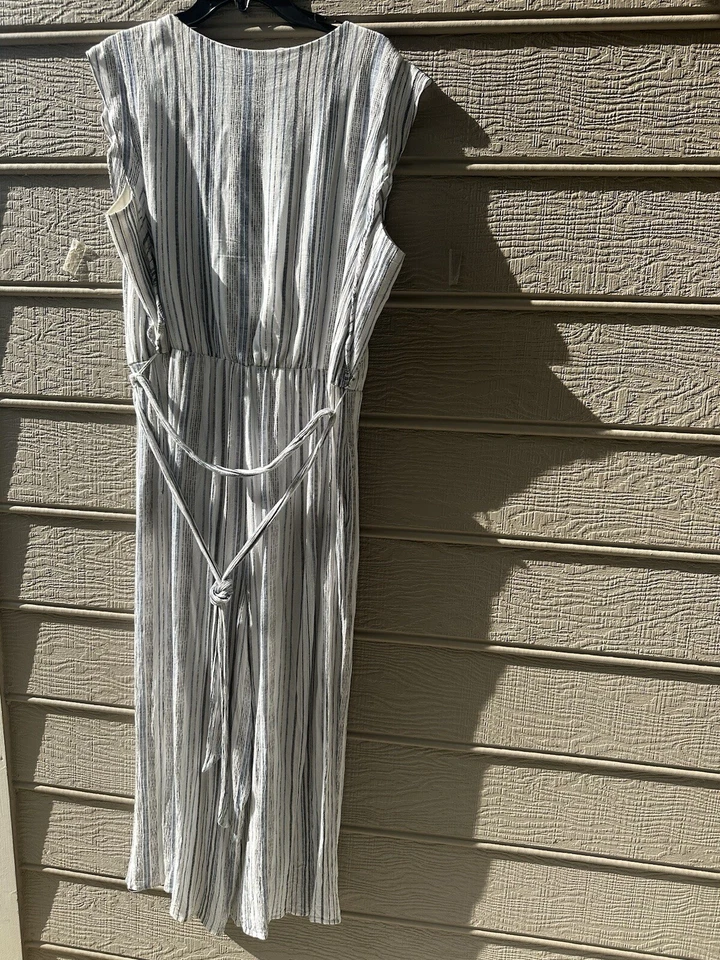 Apt 9 Women's Blue/White / Black Striped Overall Outfit Size XXL - Image 2 of 2