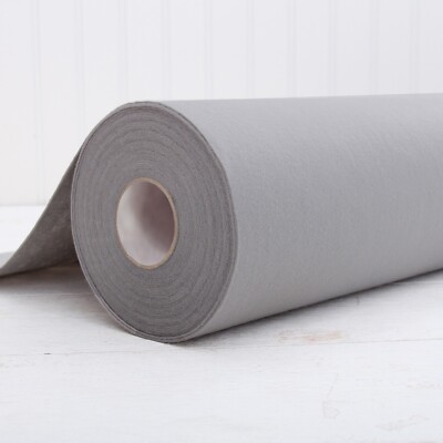 Premium Felt Roll - By The Yard - 36'' Wide - Light Grey - Soft Wool-Like 1.2mm