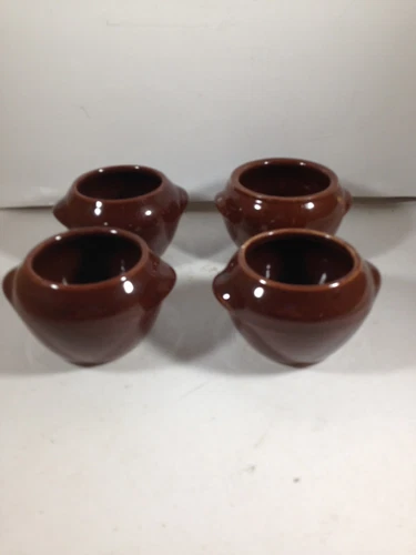 Set of 4 Vintage McCoy Pottery Heintz Mini Crock Dipping Bowls