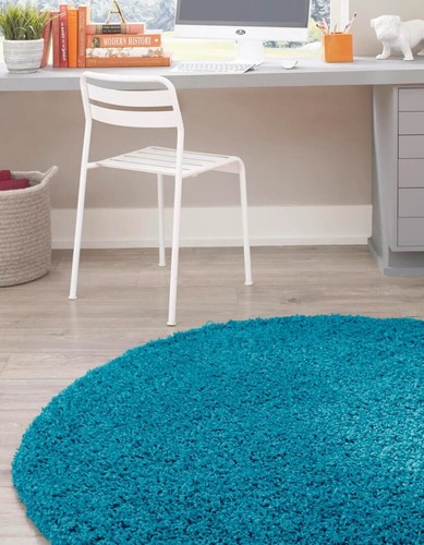 MODERN Circle Round Verona Shaggy Rugs Thick Pile Floor Round Mats Area rugs - Picture 77 of 128