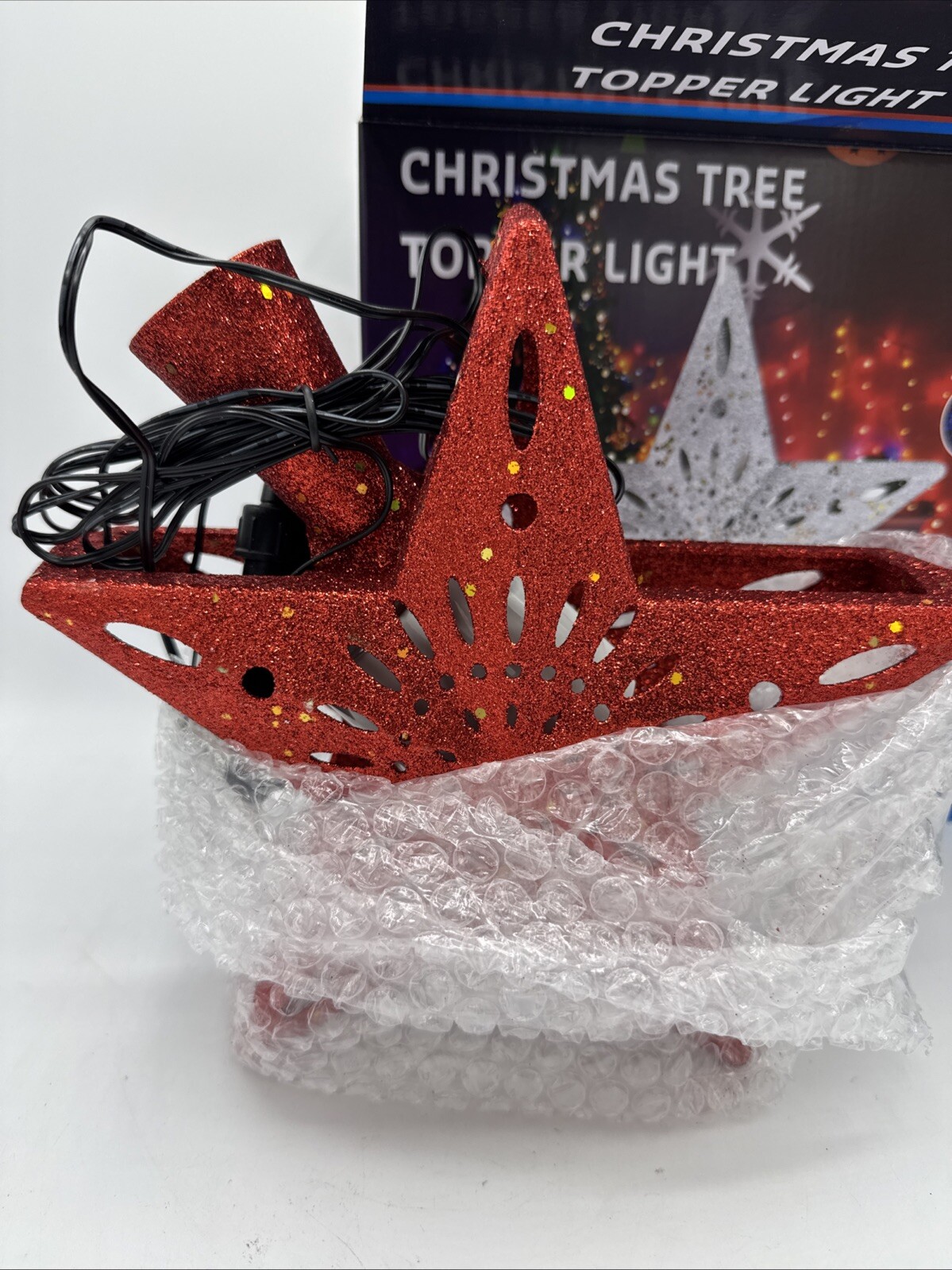 Christmas Tree Topper LED Projector Light Red