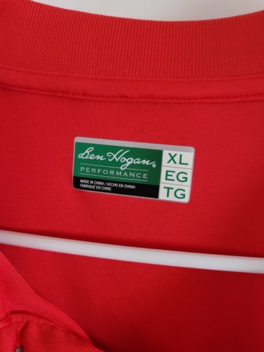 Ben Hogan Men’s Xl Red Polyester Golf Polo Shirt - Picture 3 of 4
