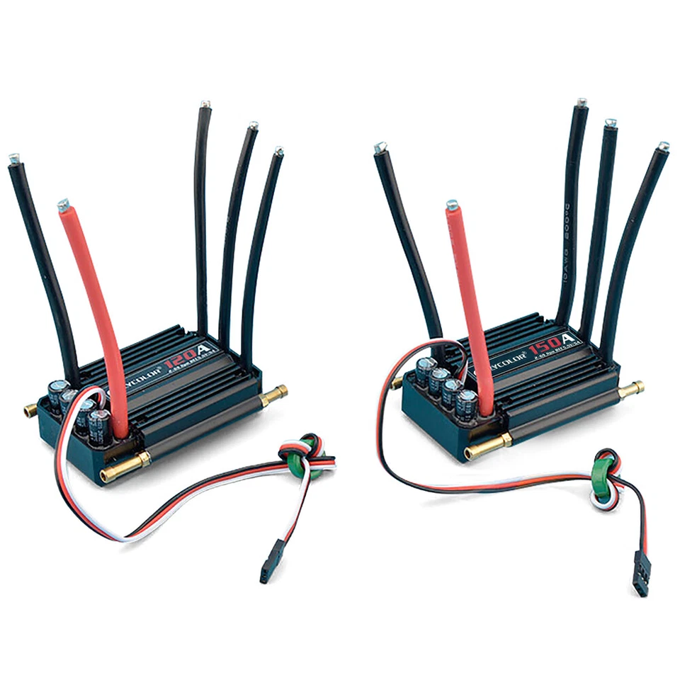 Flycolor Waterproof 50A/90A/120A/150A Brushless ESC 2-6S BEC for Ship RC Boat - Image 3 of 4