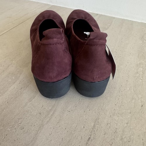 AETREX Ballerina Flats Suede Leather Burgundy Size 8.5 - Picture 3 of 9