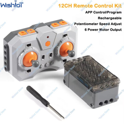 Mould King 12 Channel Remote Control Battery Box Kit APP Control Powered Module