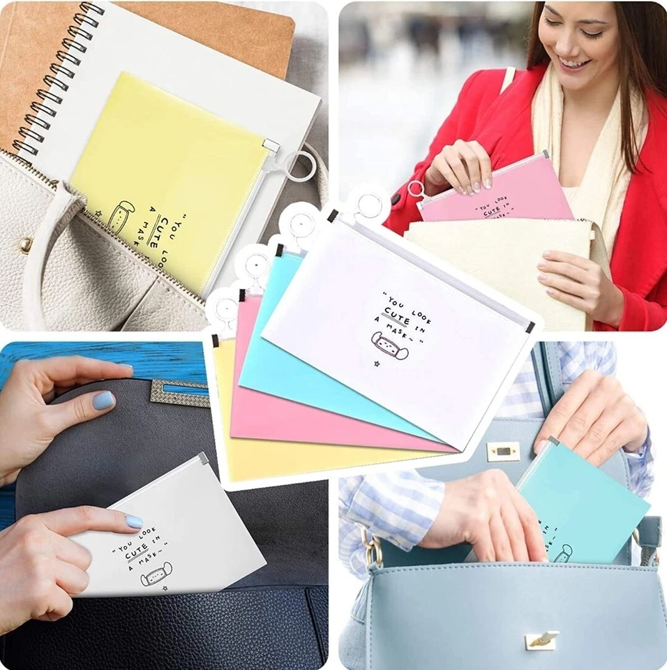 8 件面膜存储袋,便携式面膜袋遮脸存储盒 Porta... — 第 4/4 张图片