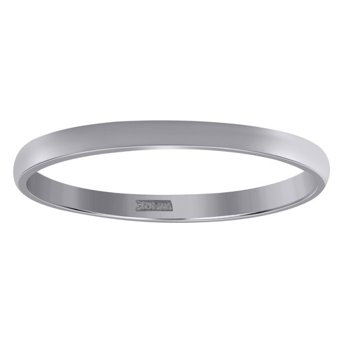 10K White Gold Unisex Solid Plain Regular Fit 2mm Wedding Band Sizes 5 - 13 - Picture 10 of 10