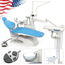 FDA Portable Dental Unit Chair Computer Controlled DC Motor Glass Spittoon+Stool
