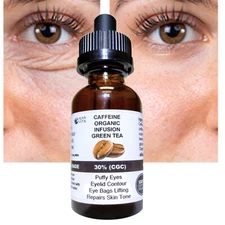 Puffy Eyes Bags Under Eyes Caffeine Infusion 30% Green Tea Extract By ALKAVITA