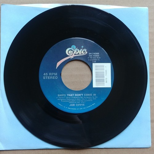 JOE DIFFIE Ships That Don't Come In 45 7" COUNTRY Record Vinyl 1992 Epic Records
