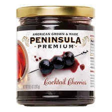 Cocktail Cherries | Award Winning | Deep Burgundy-Red | Silky Smooth, Rich Syrup