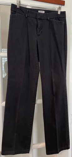 Dockers Women Flat Front Black Pants Size 8 Medium , Cotton good Vintage conditi