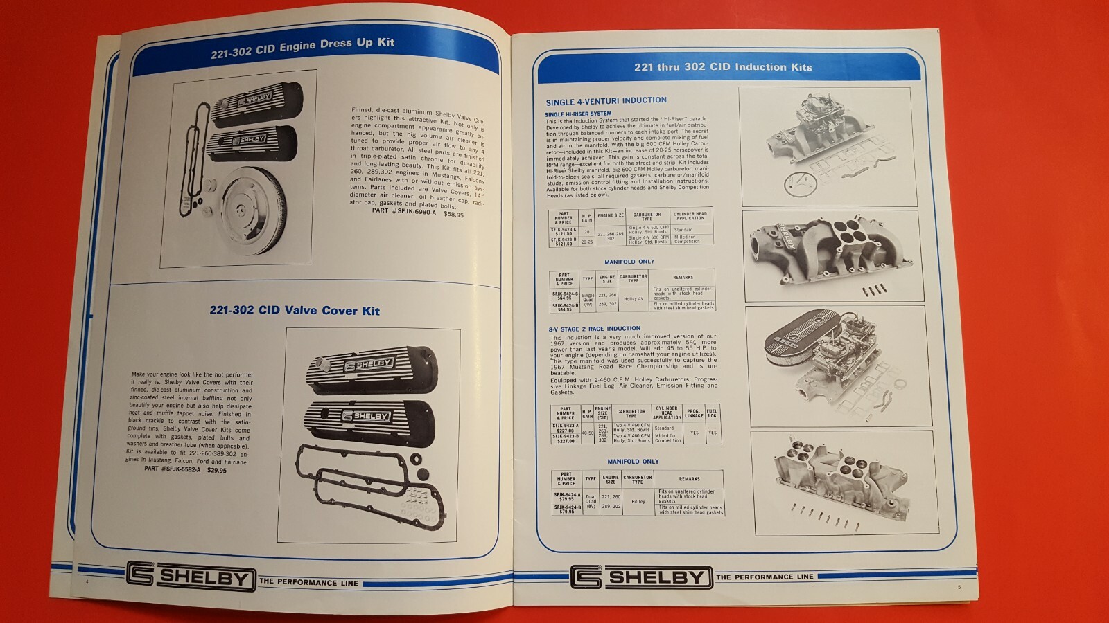 1968.5 19681/2 SHELBY HIGH PERFORMANCE PARTS CATALOG ORIGINAL & RARE