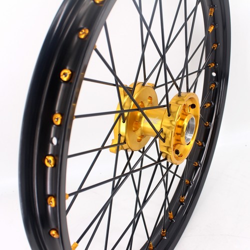 KKE 21/19 MX CNC Wheels Rim Set Straight Bolt On For SUZUKI RMZ250 450 2007-2024 - Picture 7 of 12