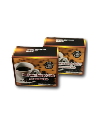 Royal ManPower Energy Honey Enhancement Instant Coffee 12 bags Free Shipping