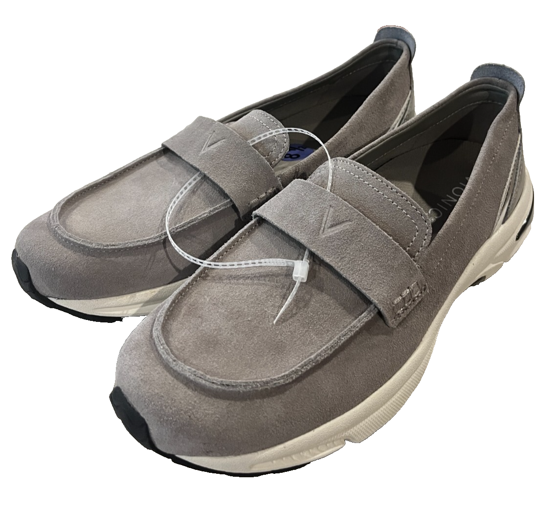 Vionic 23walk Loafer Women Size 8.5 Paloma Grey Suede Walking Flats New-image
