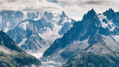 Landscape chamonix mont blanc france mountains Custom Gaming Mat Desk