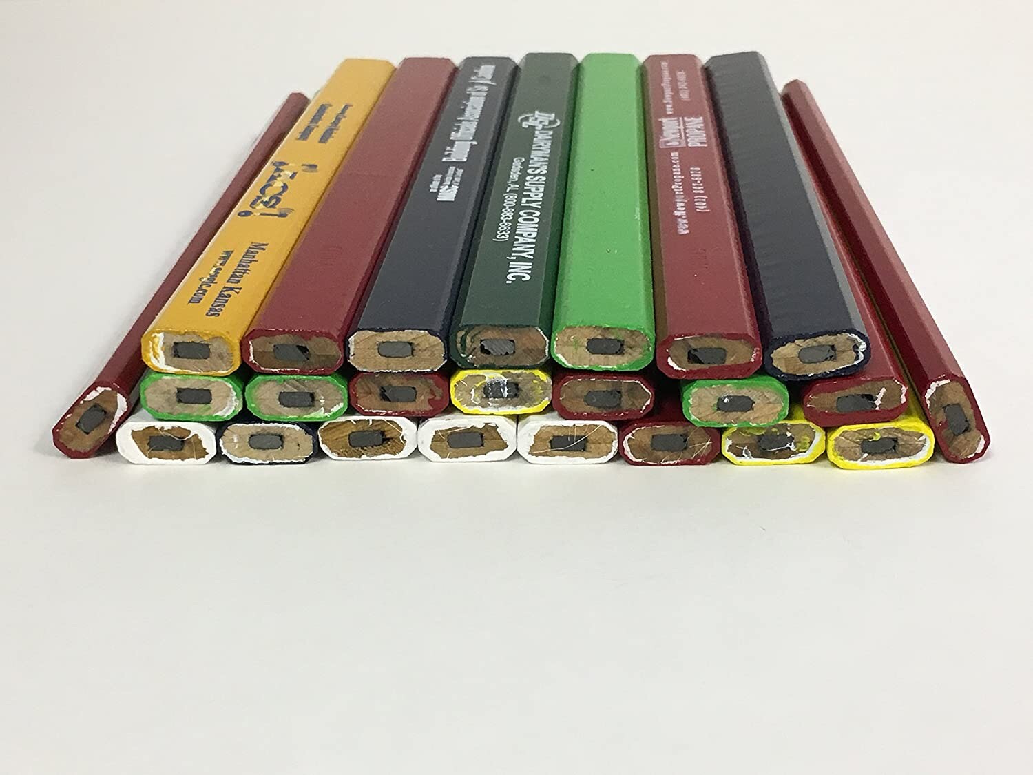 Box of 72 Misprint Woodcase Carpenter Pencils, 2 Lead, Bulk Wholesale