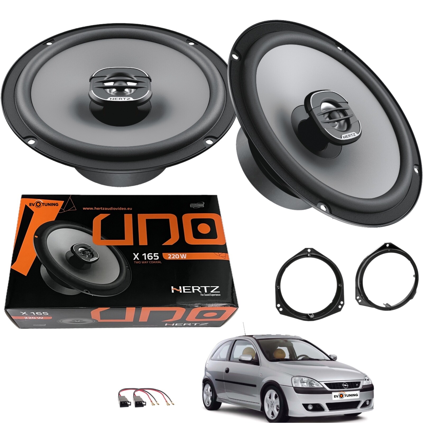 Kit Altoparlanti Opel Corsa C Hertz X165 | 220W Anteriori + Adattatori