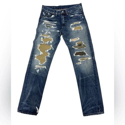 Ralph Lauren Denim & Supply Military Ripped Jeans Camo Destroyed Retired 24