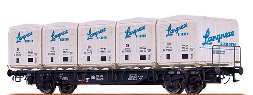 Brawa H0 49118 Behältertragwagen Langnese der DB, Epoche III, NEU | Zustand: Neu