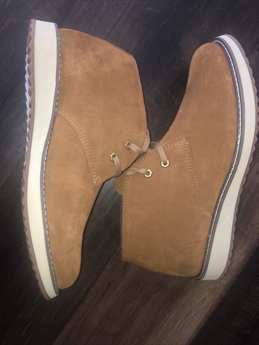 LL Bean Stonington Chukka Boots Mens Size 10 W Brown Caramel Pecan Suede NEW - Picture 11 of 12