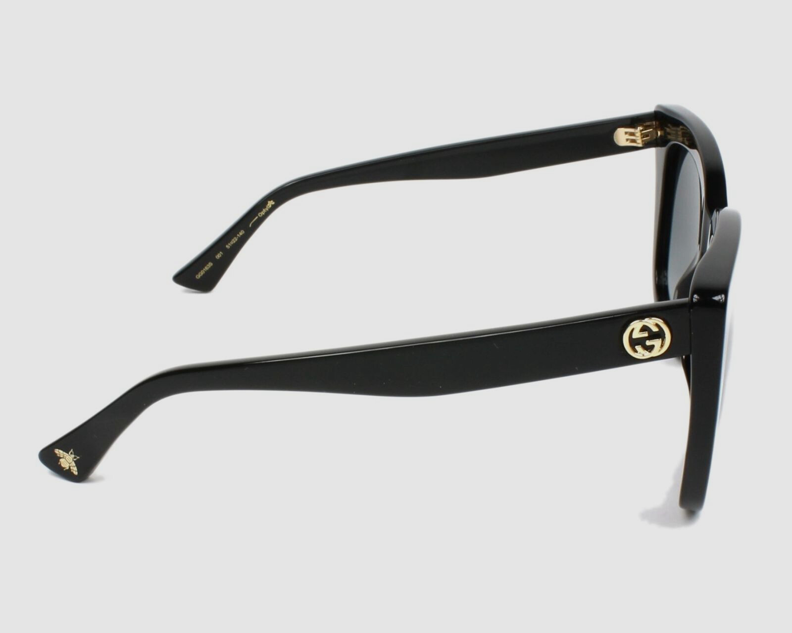 330 Authentic Gucci GG0163S 001 Women's Black Square… Gem