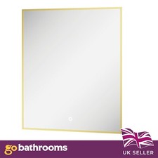 Gold Bathroom Mirror Backlit Frame Demister & Touch Control | W600 x H725mm