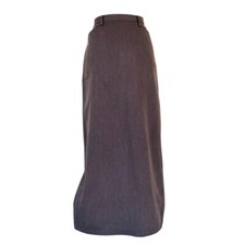 Vtg 80s Esprit Maxi Pencil Skirt Brown Sz 11 Old Money Dark Academia Modest