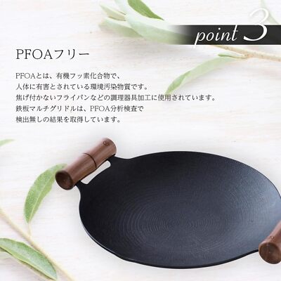 JHQ Iron Plate Multi Griddle 29cm Deep Type Lightweight Outdoor