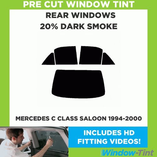 For Mercedes C Class 4-door Berlina 94-00 Pre Cut Window Tint Kit 20% Dark Rear - Picture 2 of 10
