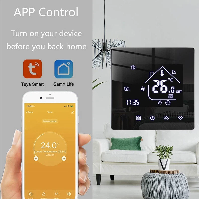 Tuya Smart Thermostat Wifi Temperature Controller Water/Electric Floor  Heating | eBay