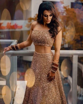sequin lehenga choli