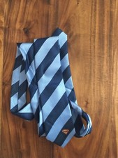DC COMICS BOYS SUPERMAN TIE BLUE STRIPED GUC