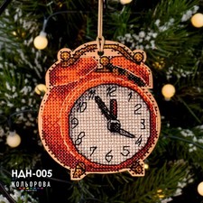 DIY Cross Stitch Kit Festive Time on Wood Cross Stitch Craft Set for Decor