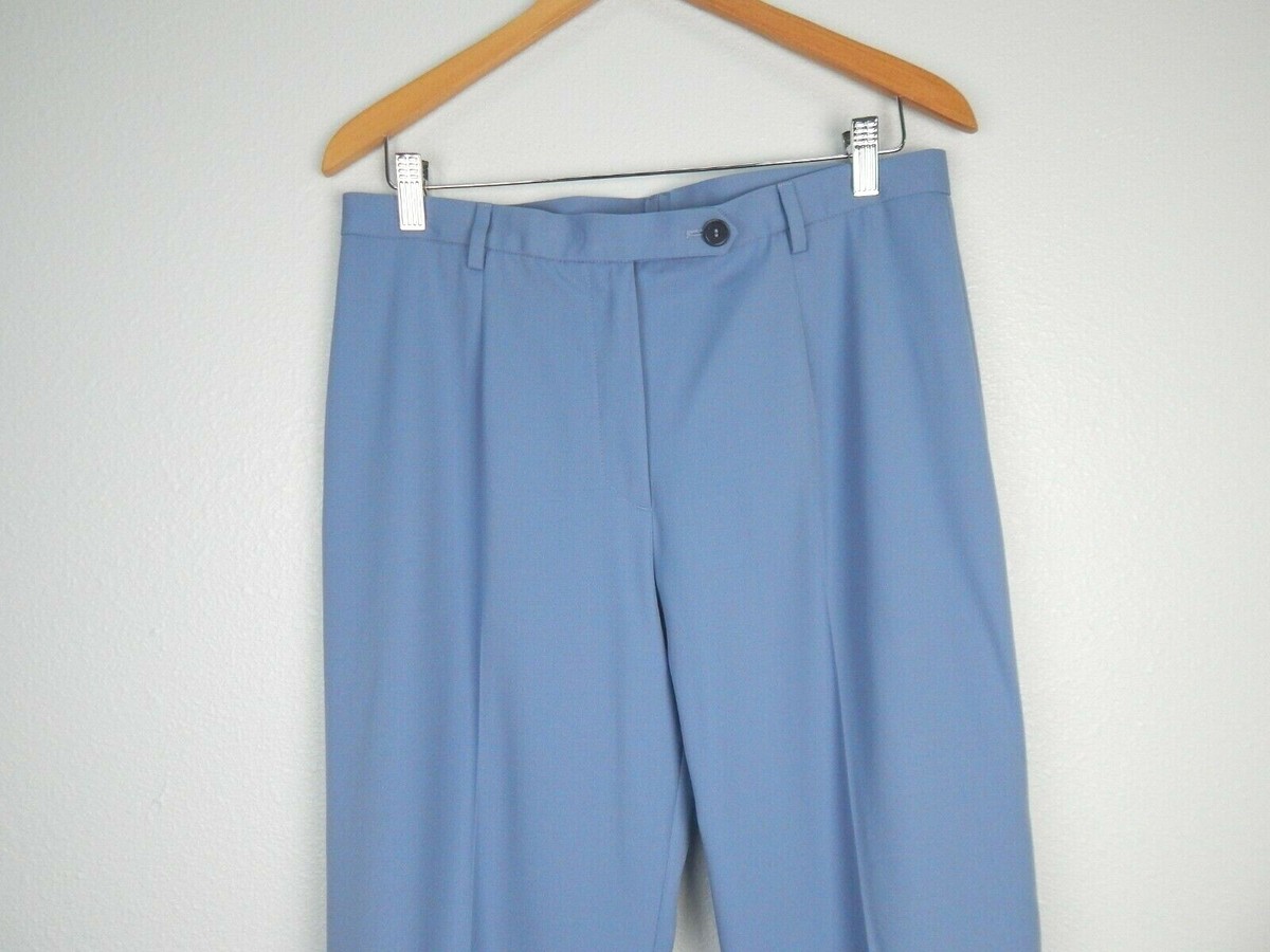 Vintage Bernard Zins Paris Womens Blue High Waist Lined Pants Sz 8