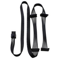 NUOVO 6Pin Maschio a 4 SATA 15pin Cavo Alimentazione Modulare per Corsair CX600M