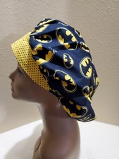 Batman Signal Super Hero  dots  Women's Bouffant Surgical Scrub Hat/Cap