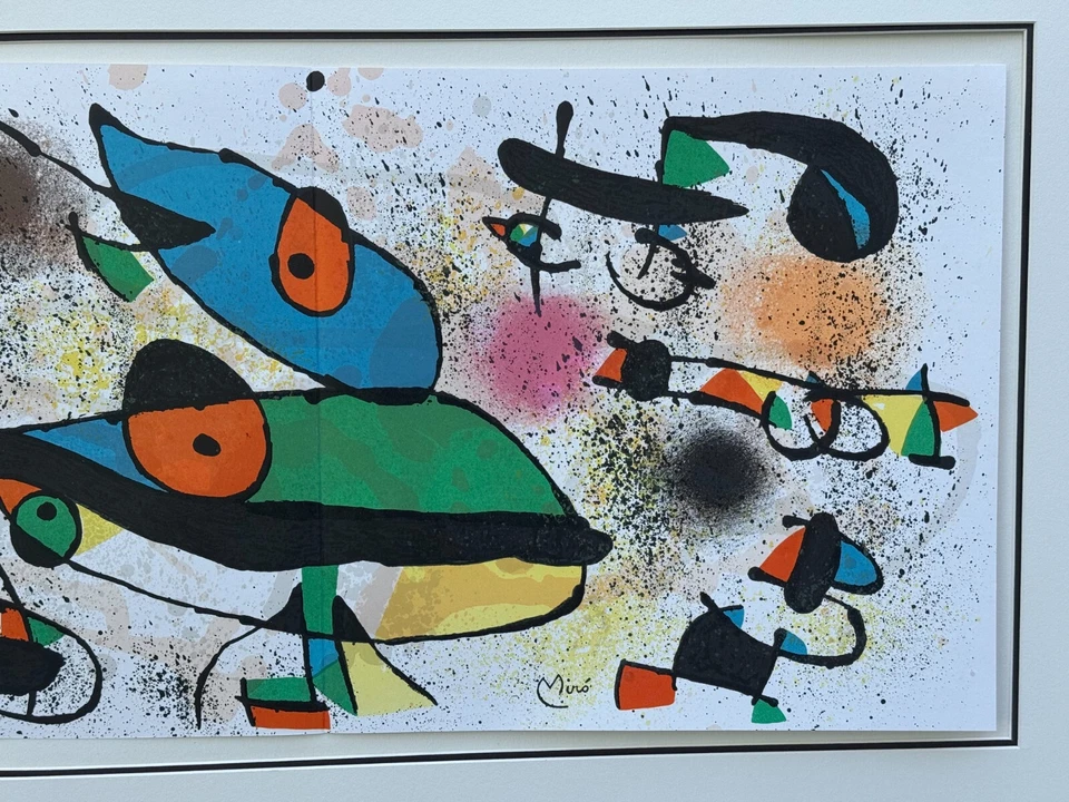 JOAN MIRO LITOGRAFÍA ORIGINAL FIRMADA CERÁMICA #28248 COLORIDO ARTE ABSTRACTO Foto 4 de 4