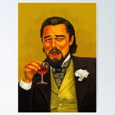 NEW LIMITED! Laughing Leo Meme - Watercolor & Digital painting Poster