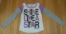 NWOT Justice white shine like a star graphic shirt gymnast 10