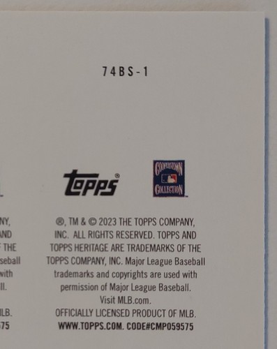 Francobolli baseball blu 2023 Heritage 1974 Ohtani Trout Nolan Ryan Frank Robinson - Foto 8 di 12