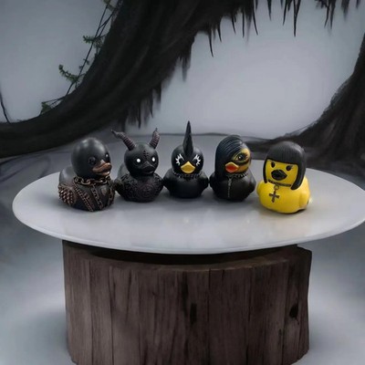Gothic Tier Skulptur Ente Resin Antike Dekoration Punk Figuren