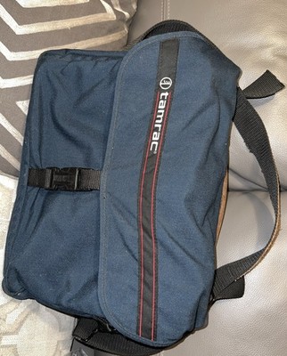Vintage 1990 Tamrac Model 604 Lens Bridge System Shoulder Camera Bag Blue Rare