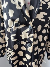 Primark double breasted satin feel animal print blazer New size 12