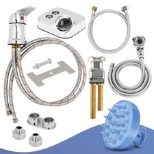 Lukloy Shampoo Bowl Sprayer Hose Replacement Faucet Vacuum Breaker Kit Hair